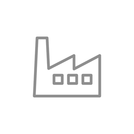 Building icon drawing of a building that looks like a factory with three windows